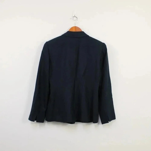 Doncaster navy silk lined blazer size 10 petite - Picture 7 of 14